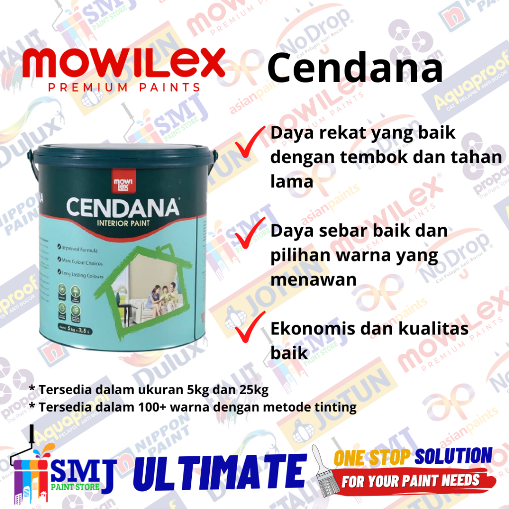 Jual Cat Tembok Interior Mowilex Cendana Warna Tinting 25kg Shopee Indonesia 9068