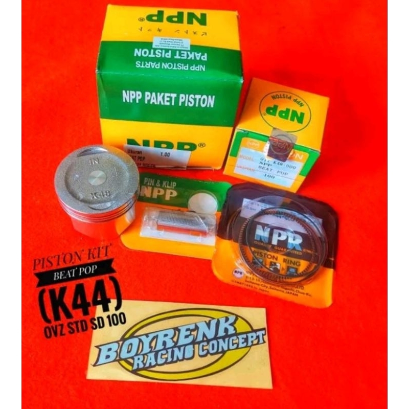 Jual PISTON KIT BEAT POP KODE K44 OVZ 125150175200NPPBOYRENK RACING