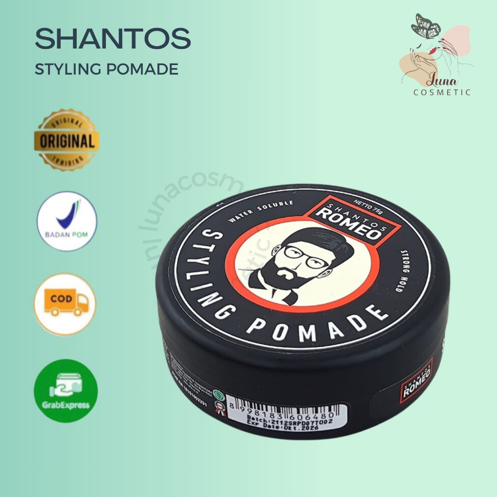 Jual Shantos Romeo Pomade Rambut 75 G Styling Pomade Hair Oil Minyak ...