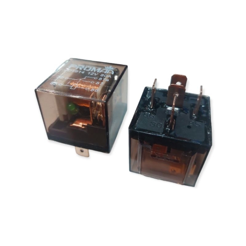 Jual Relay Kaki 5 / 5 Pin 12V 80A (87A) Transparant Waterproof