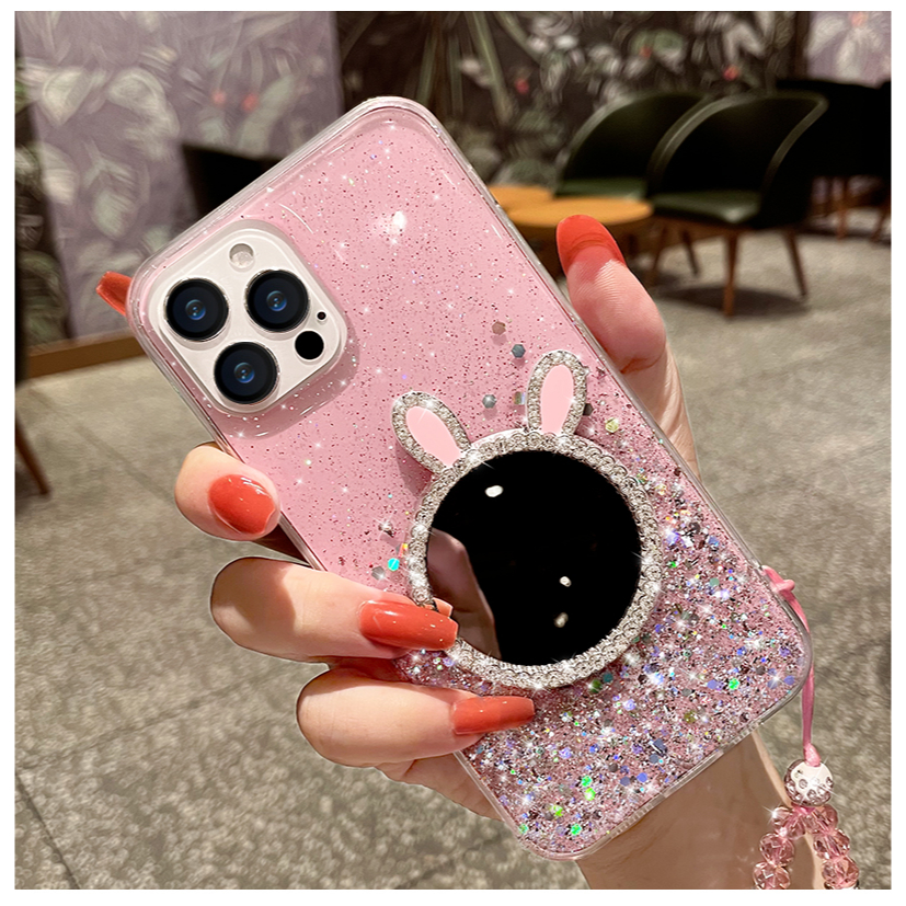 Jual ACC147 Soft Case Pink Mirror Bunny For SAMSUNG Series | Shopee ...