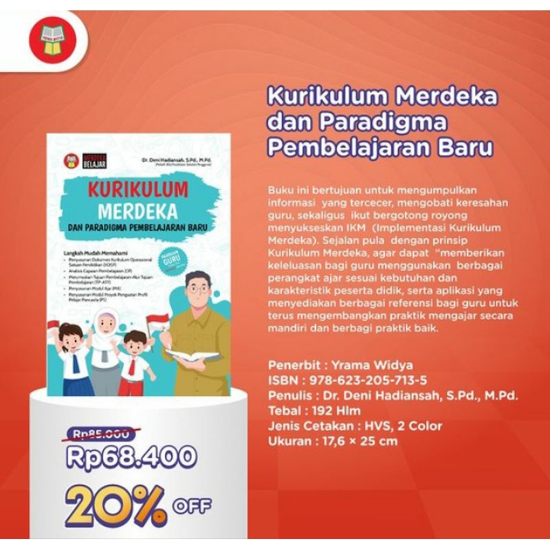 Jual BUKU KURIKULUM MERDEKA DAN PARADIGMA PEMBELAJARAN BARU-KOSP-CP-ATP ...