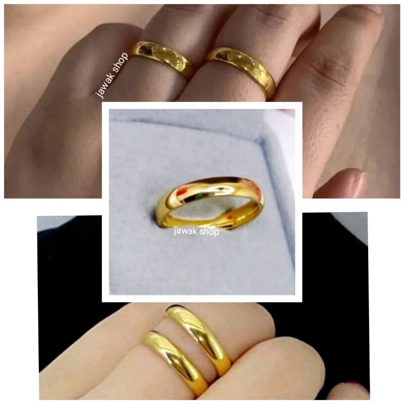 Jual CINCIN TITANIUM POLOS CINCIN BELAH ROTAN CICIN TUNANGAN / NIKAH ...