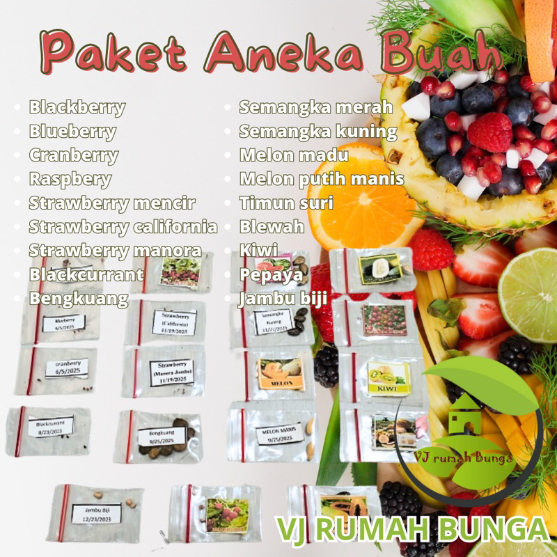 Paket Aneka Benih Buah