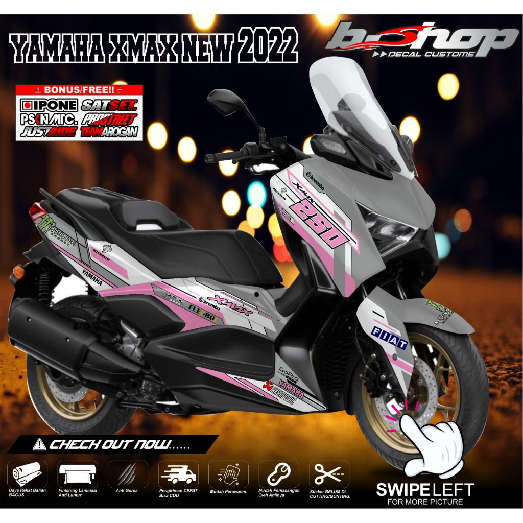 Jual Sticker Decal Yamaha Xmax Full Body Motif Monster Energi Variasi Banayak Pilihan Shopee