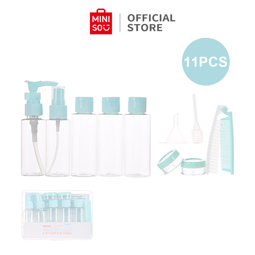 Jual MINISO Travel Toiletries 11pcs Botol Spray Sisir Rambut Travel Kit