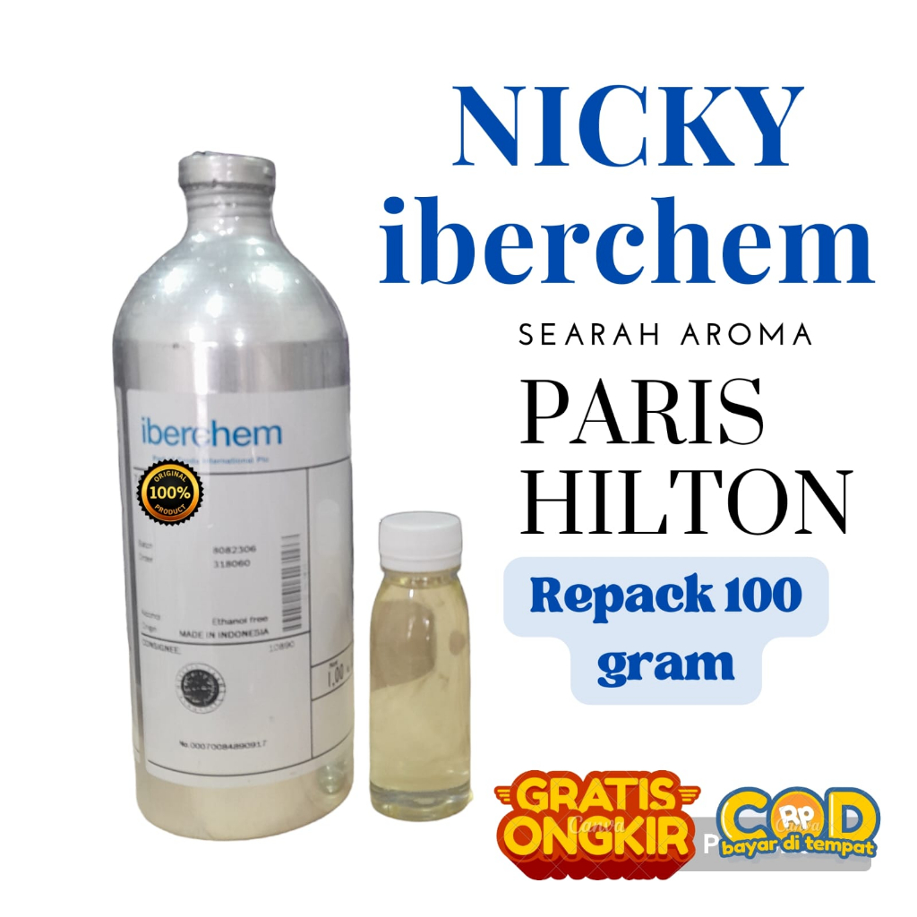 Jual 100 GRAM NICKY BY IBERCHEM SEARAH AROMA PARIS HILT0N ( REPACK ...