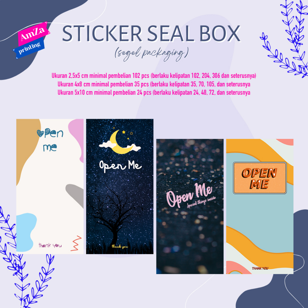 Jual Sticker Segel box Seal box Custom Packaging Segel Murah | Shopee ...