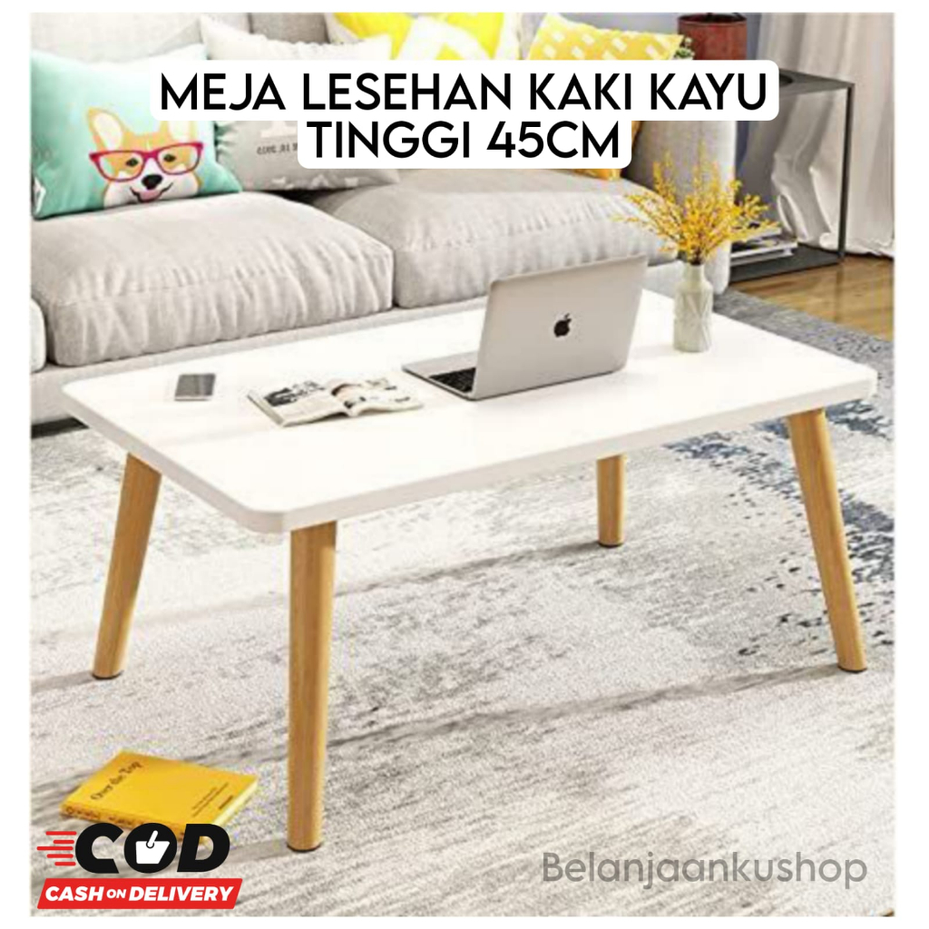 Jual Meja Ruang Tamu Minimalis Kayu Solid Coffe Table Meja Teras