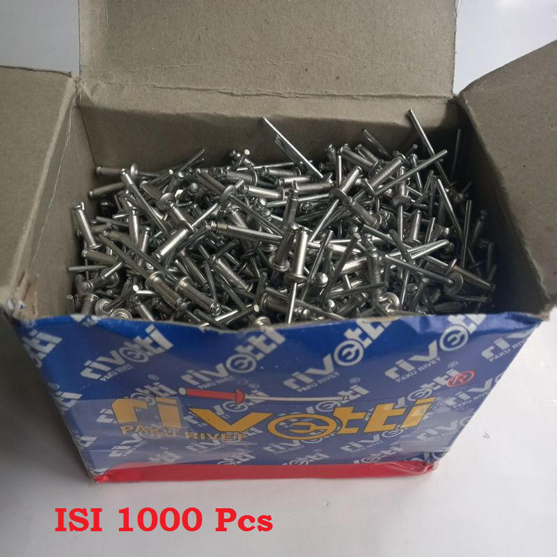 Jual Paku Rivet 1 Box isi 1000 Pcs Blind Rivet Paku Ripet Paku Keling 3 ...