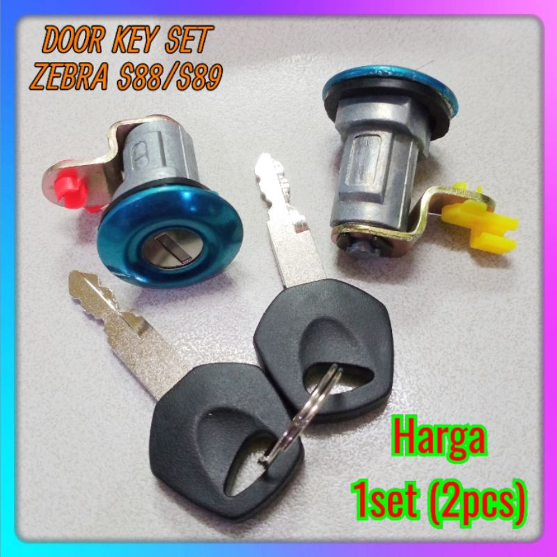 Jual KUNCI PINTU / DOOR KEY SET ZEBRA S88/S89 SET KANAN DAN KIRI ...