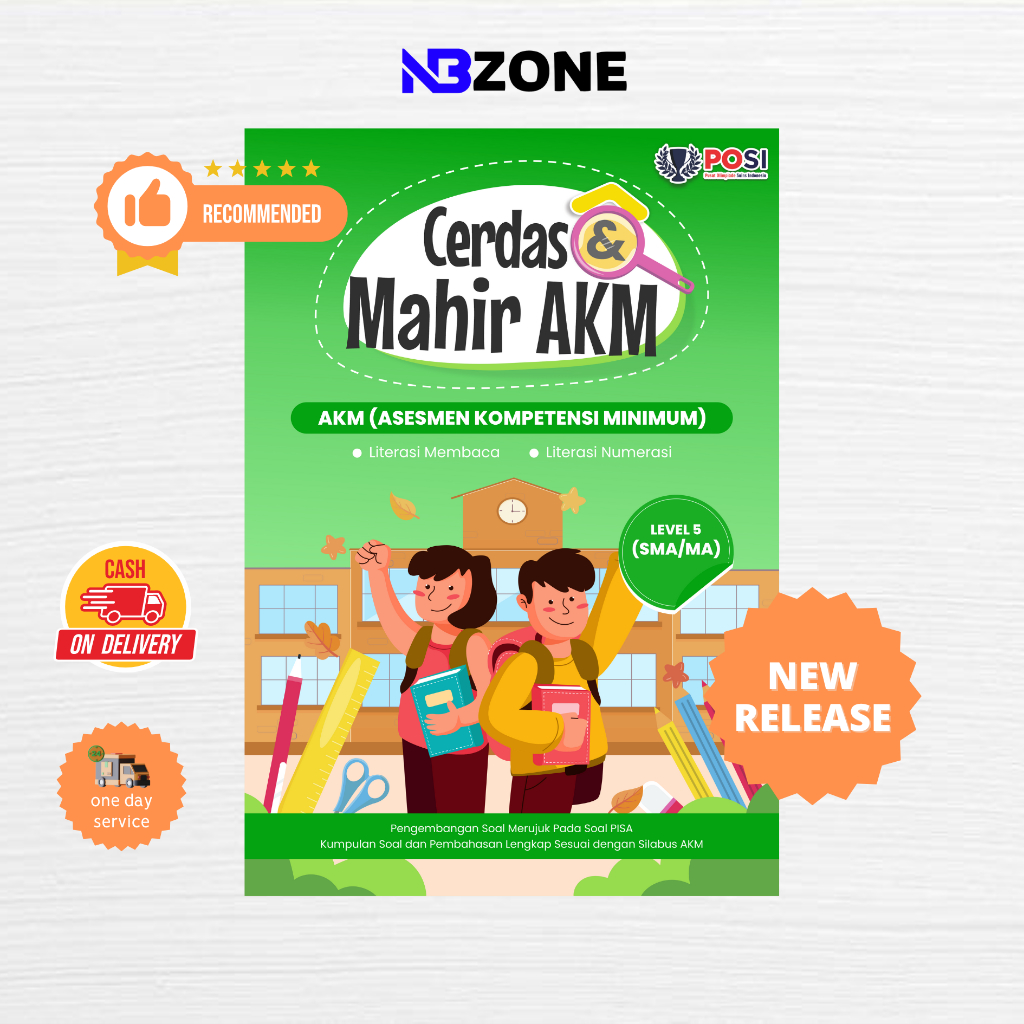 Jual POSI Buku AKM SMA LEVEL 5 Cerdas Mahir Asesmen Kompetensi Minimum ...