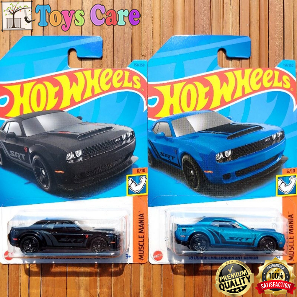 Jual Hotwheels 18 Dodge Challenger Srt Demon 2022 Putih 2023 Biru Hitam