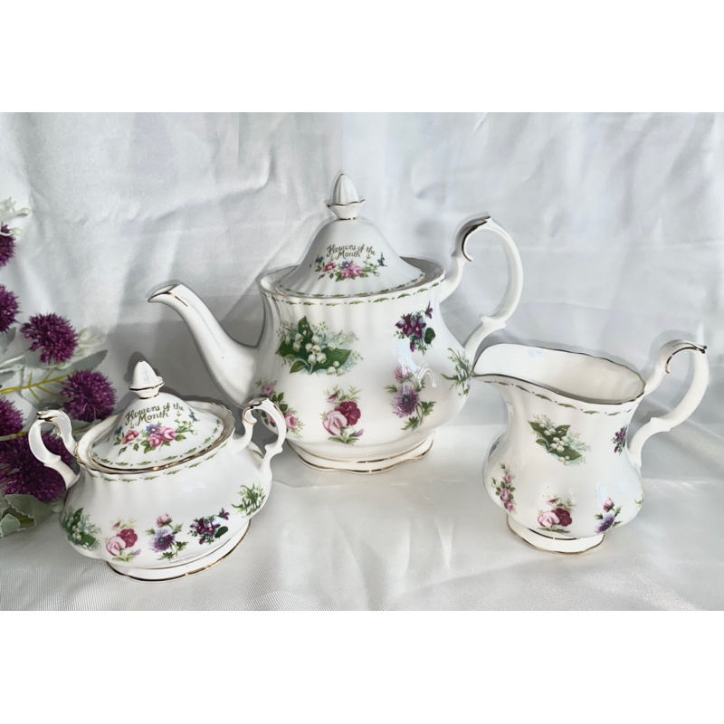Jual Royal doulton Royal Albert flower of the month Teapot Sets teko