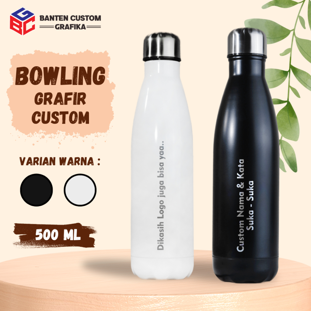 Jual Tumbler Bowling Custom Desain Free Grafir Nama Dan Logo Sendiri Shopee Indonesia 9647