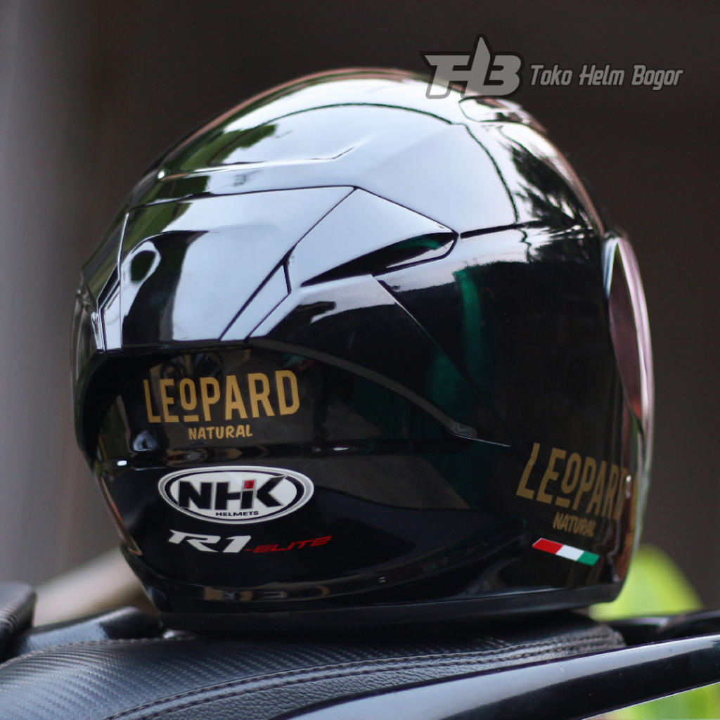 Jual NHK HELM R1 ELITE SOLID | BLACK GLOSSY | VISOR DARKSMOKE | STIKER ...