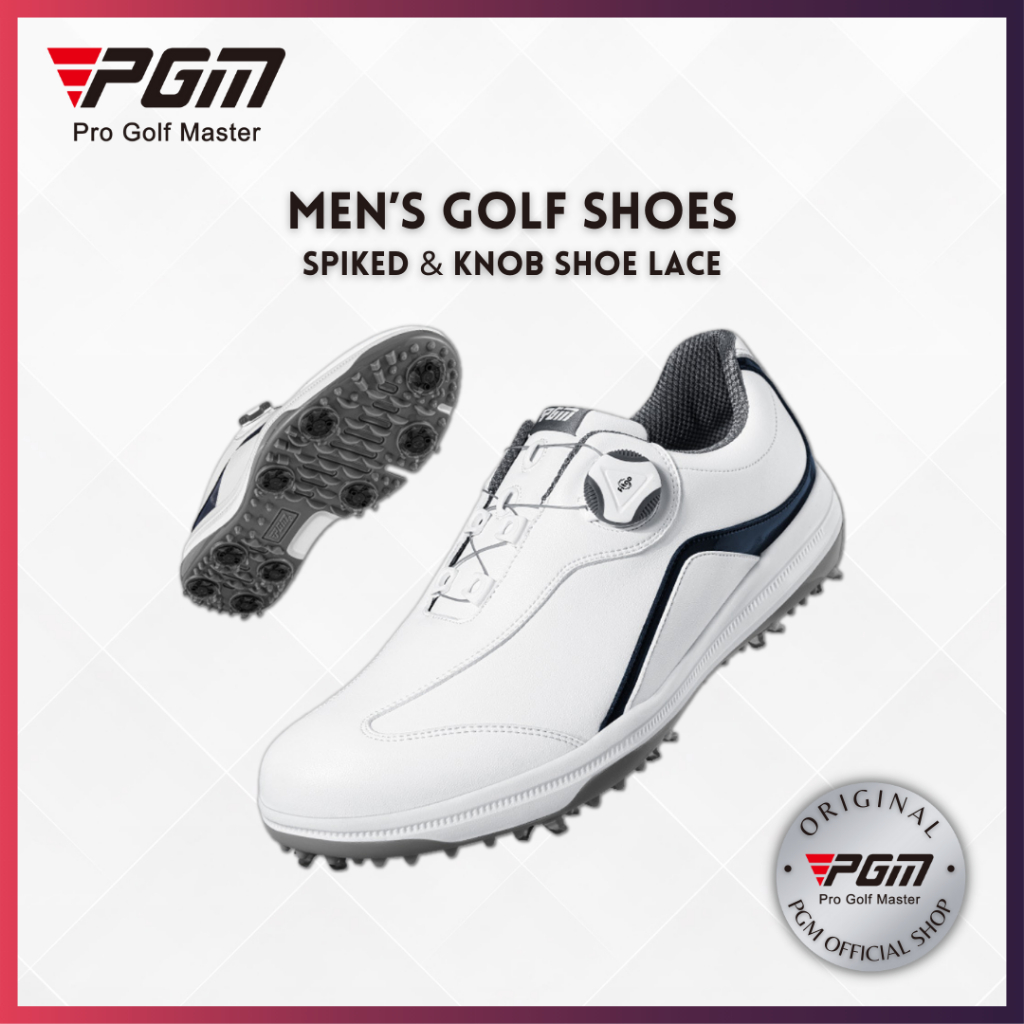 Jual PGM Men Golf Shoes Spike Easy Knob Shoe Lace FITGO Sepatu Golf ...