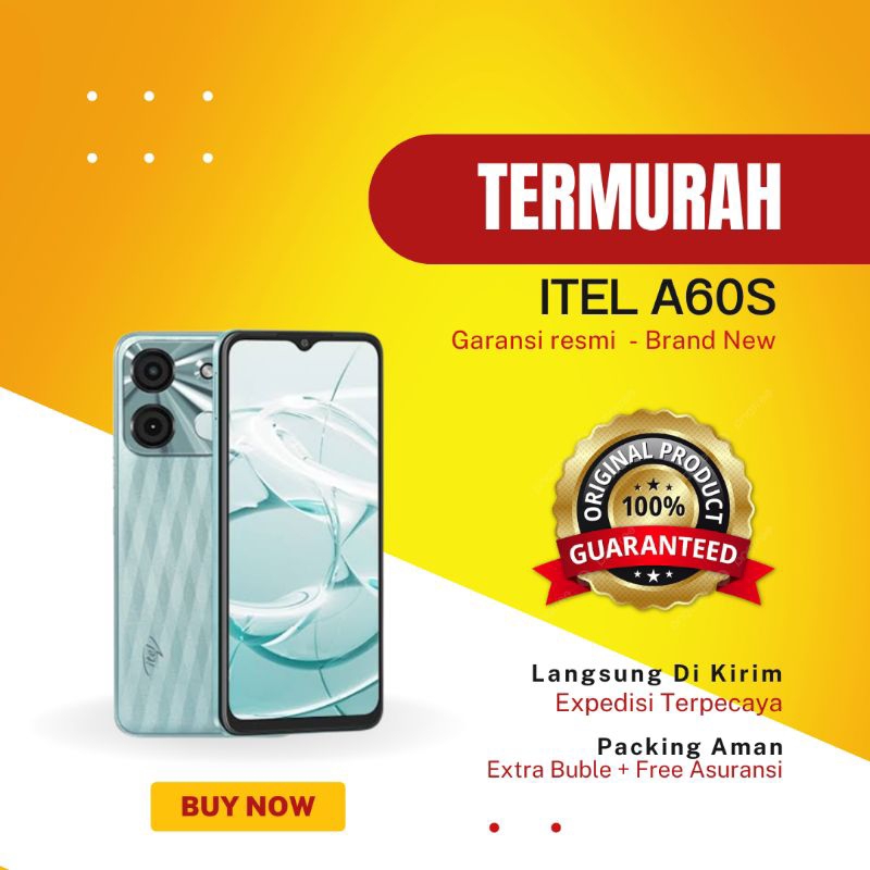 Jual Itel A60s 4GB/64GB 4GB/128GB Garansi Resmi | Shopee Indonesia