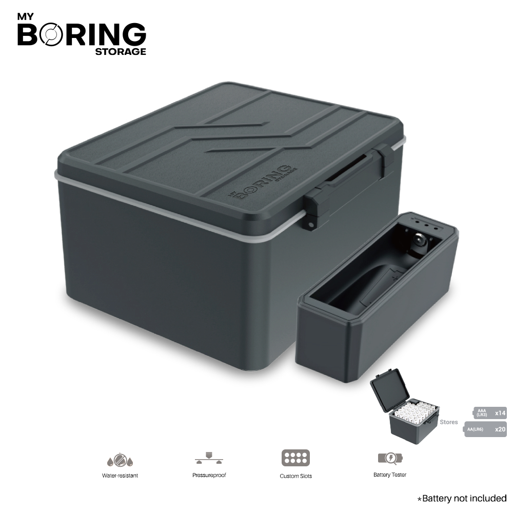 Jual MY BORING Battery Case Storage with Battery Tester for Battery AA ...