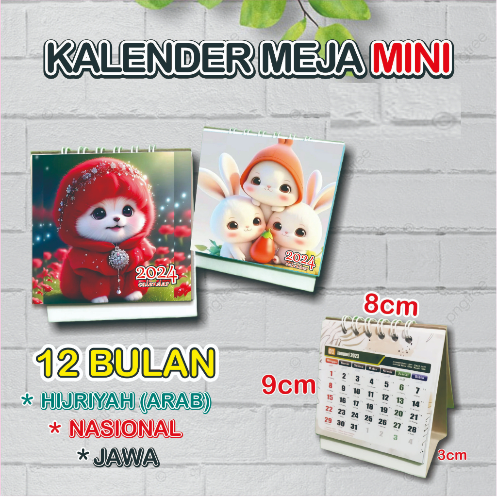 Jual Kalender duduk mini 2025/Kalender meja. | Shopee Indonesia