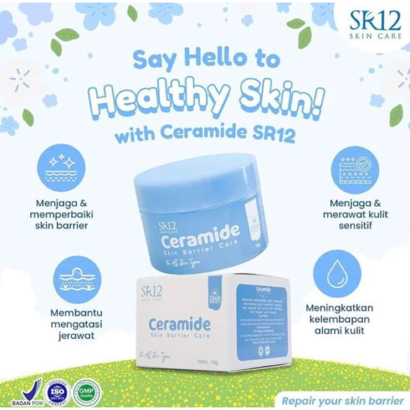 Jual CERAMIDE SR12 SKIN BARRIER CARE MOISTURIZER GEL PELEMBAP PENCERAH GLOWING SEMUA JENIS