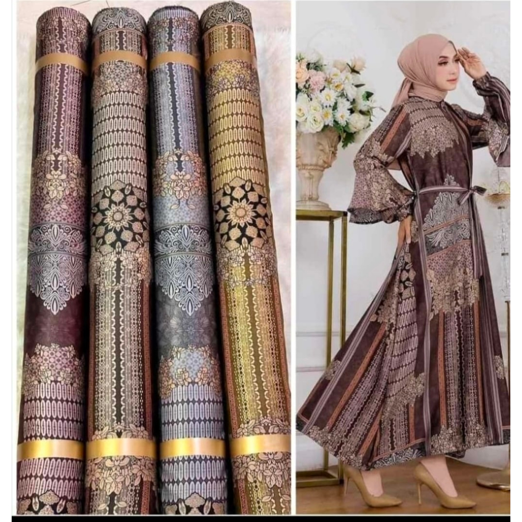 Jual Kain Dr Silk Motif Ivana Harga per Setengah Meter Shopee Indonesia