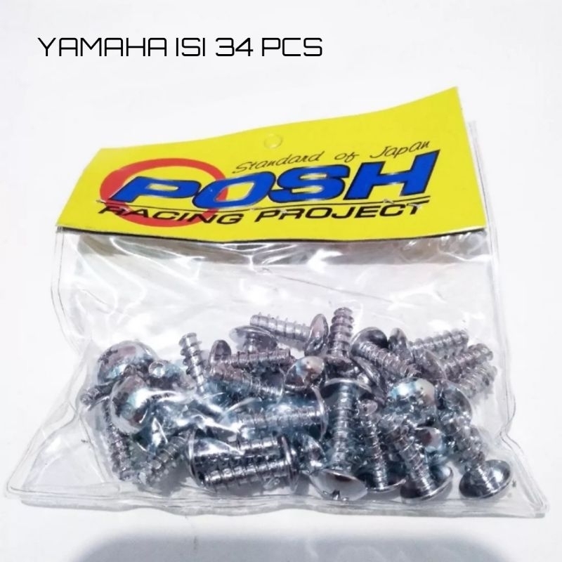 Jual Baut Body Posh Chrome Stainles Yamaha Honda Mio Nmax Beat Scoopy Vario Model Obeng Shopee