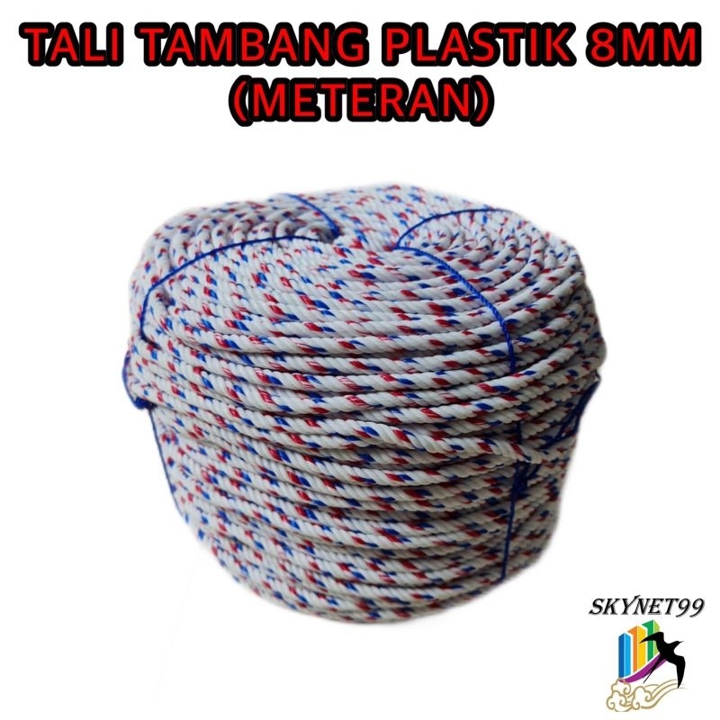 Jual Tali Tambang Plastik Uk 8mm Meteran Shopee Indonesia 7865