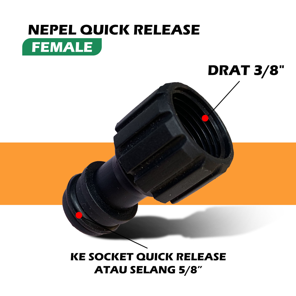Jual Konektor Sambungan Nepel Quick Release - Konektor Pompa Dc 12 Volt ...