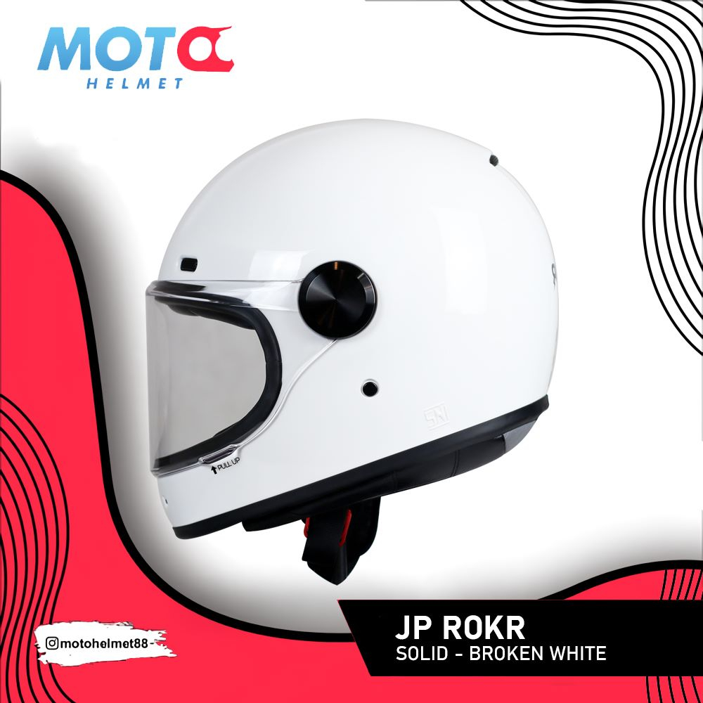 Jual Helm Fullface Retro JP Rokr - Solid | Shopee Indonesia