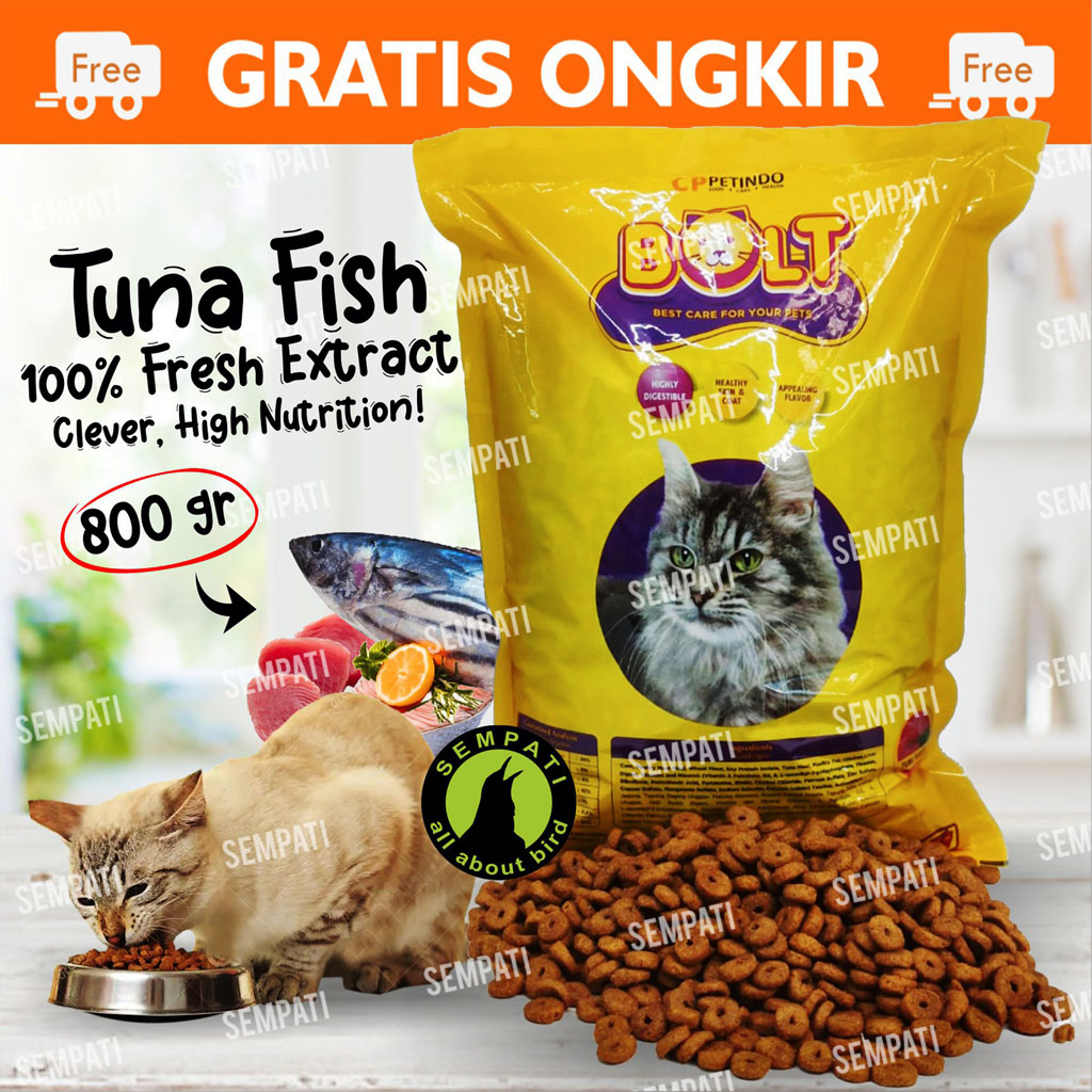 Jual Makanan Kucing Bolt Tuna Donat Kemasan 800 Gr Cat Food Pakan