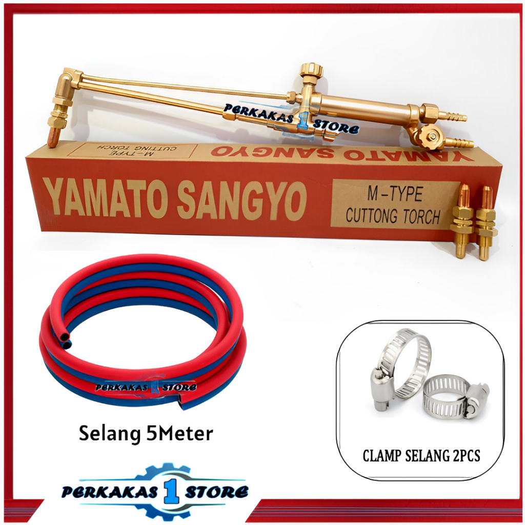 Jual Paket Murah Iwa Yamato Stang Las Blander Potong Type M Blander Cutting Torch Selang Las