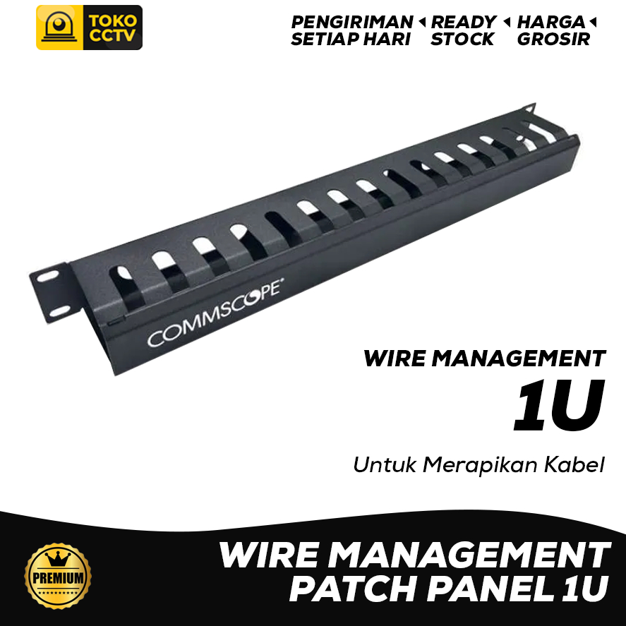 Jual Wire Management Patch Panel 1U/Pengatur Kabe, Rack Server Wire ...