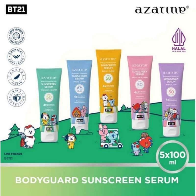 Jual Azarine Bodyguard Moisturiser Sunscreen Serum Sunproof Monster 100 ...