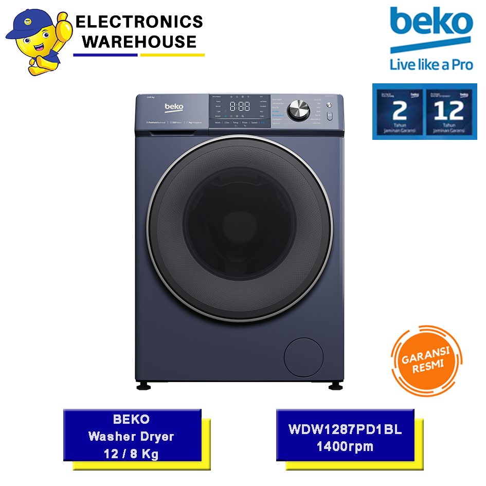 Jual Beko Washer Dryer Kg Wdw Pd Bl Beko Mesin Cuci Wdw Pd Bl Shopee Indonesia