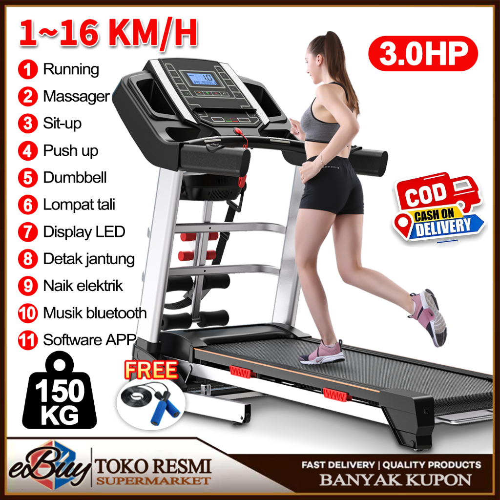 Jual E Buy S0811 Treadmill Elektrik Gym Treadmill Peralatan Fitness