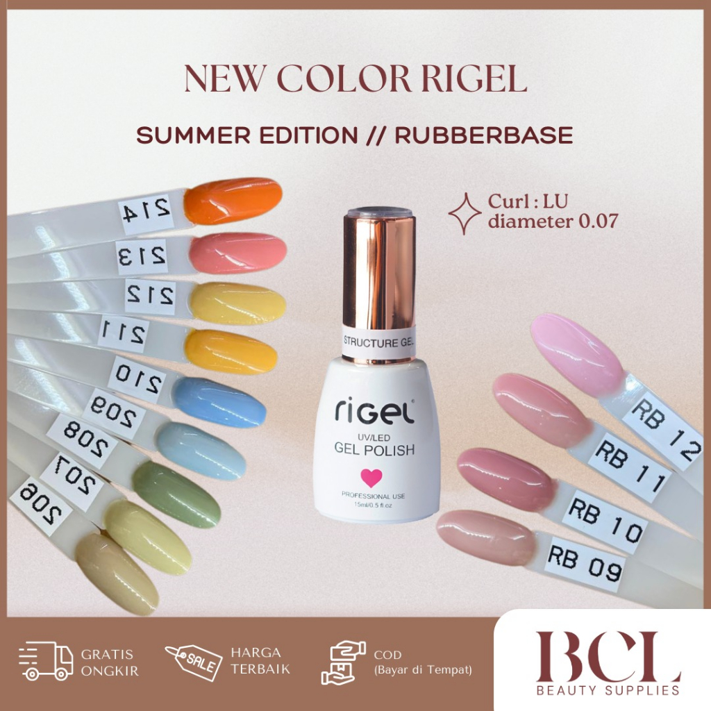 Jual NEW COLOR SERIES RIGEL 15ML / Rubber Base /Color | Shopee Indonesia