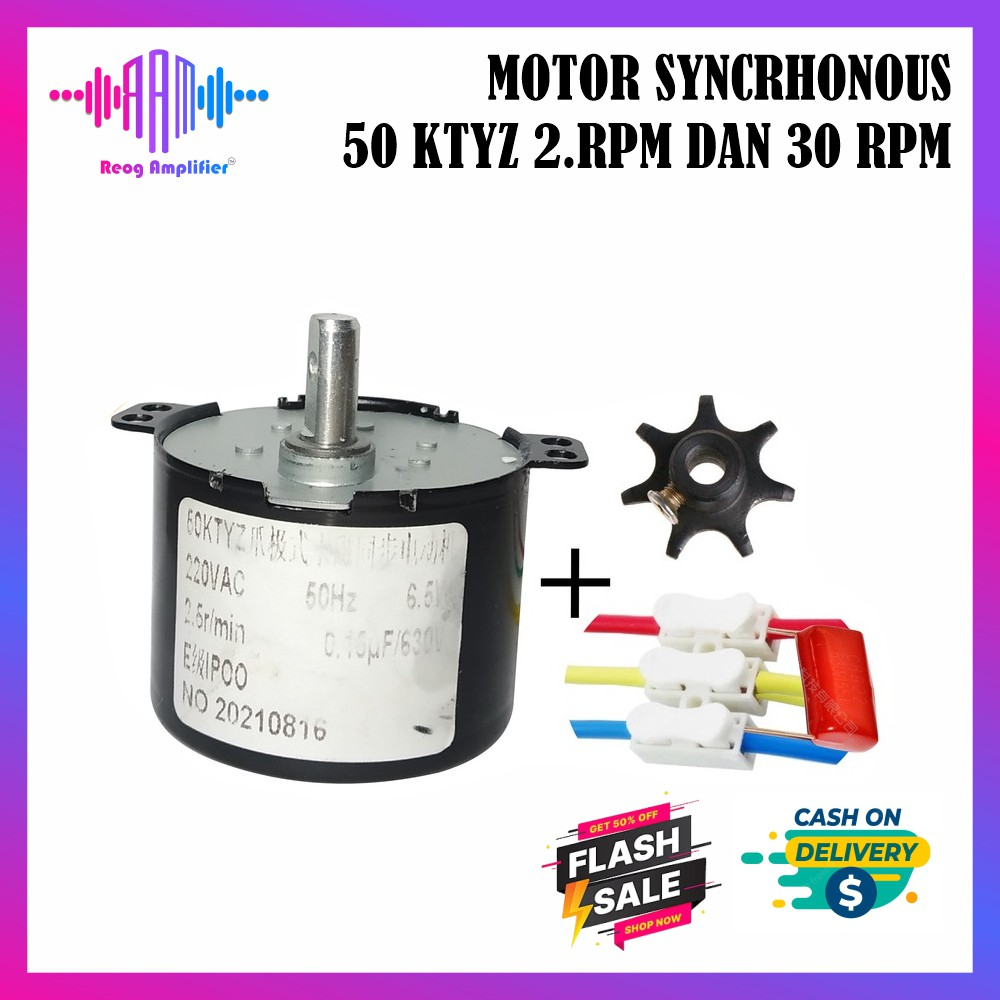 Jual Motor Synchronous 50Ktyz 2.5 RPM Dan 30 RPM untuk Rak Ayun Mesin ...