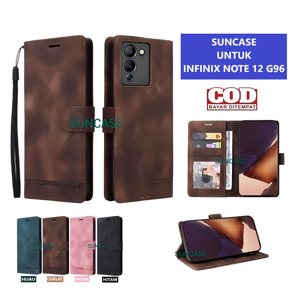 Jual Casing Infinix Note 12 G96 Model Flip Buka Tutup Case Kulit Ada Tempat Foto Dan Kartu Juga 8058