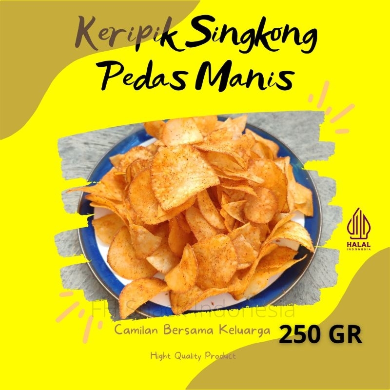 Jual Keripik Singkong Asin Original 250 Gr Kripik Singkong Pedas