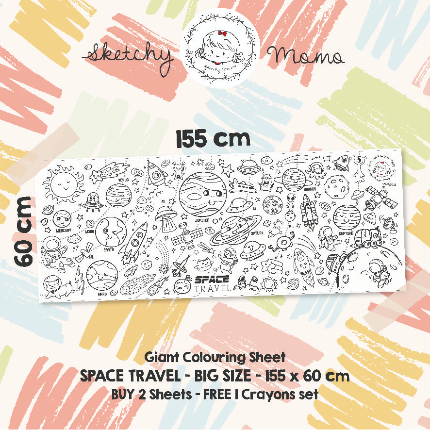 Jual Giant Coloring Sheet Kertas Mewarnai Jumbo Paper Big Size 155 x 60 ...