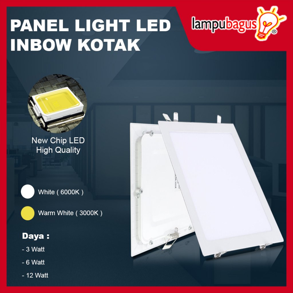 Jual Lampu Downlight Led Lampu Panel Led Inbow W W W Kotak Shopee Indonesia