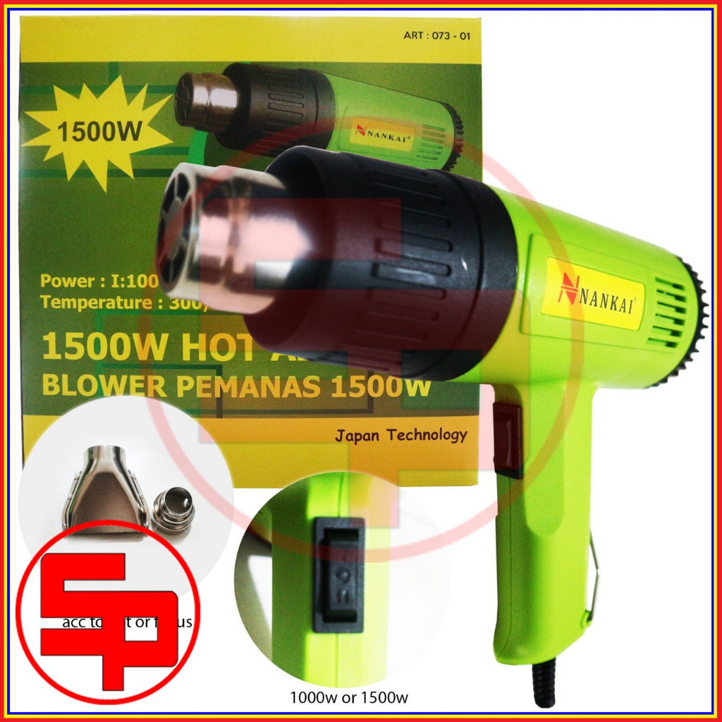 Jual Hot Gun Nankai Hijau W Blower Pemanas Pvc Besi Dll Shopee