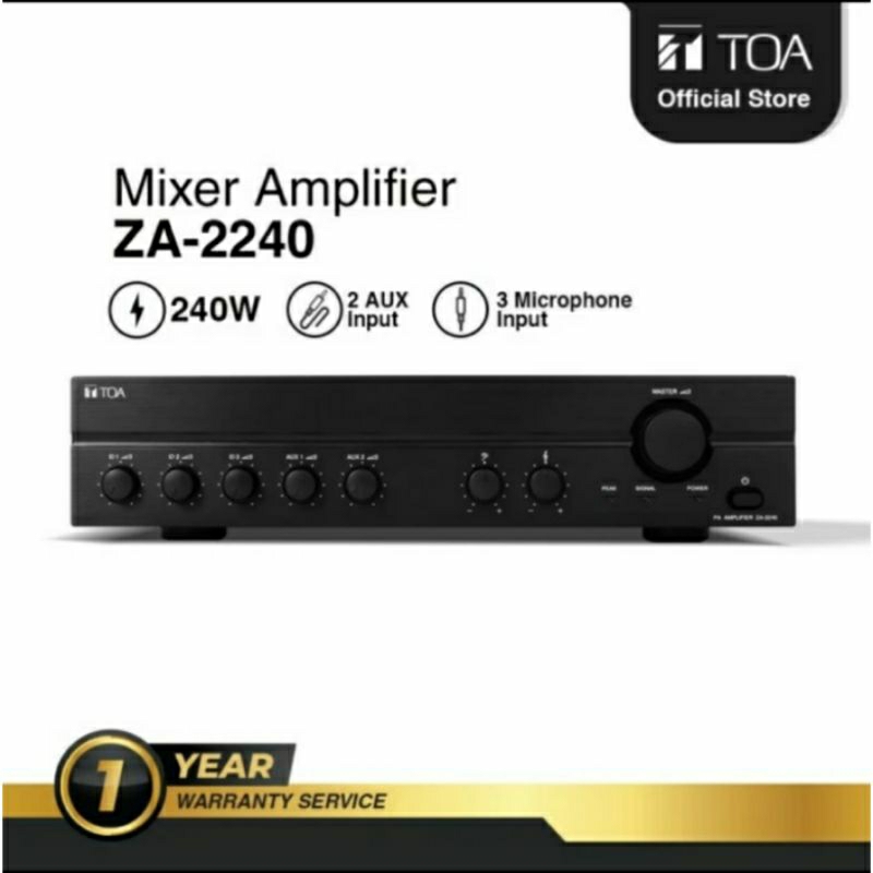 Jual amplifier toa za 2240 original amplifier toa 240 watt | Shopee