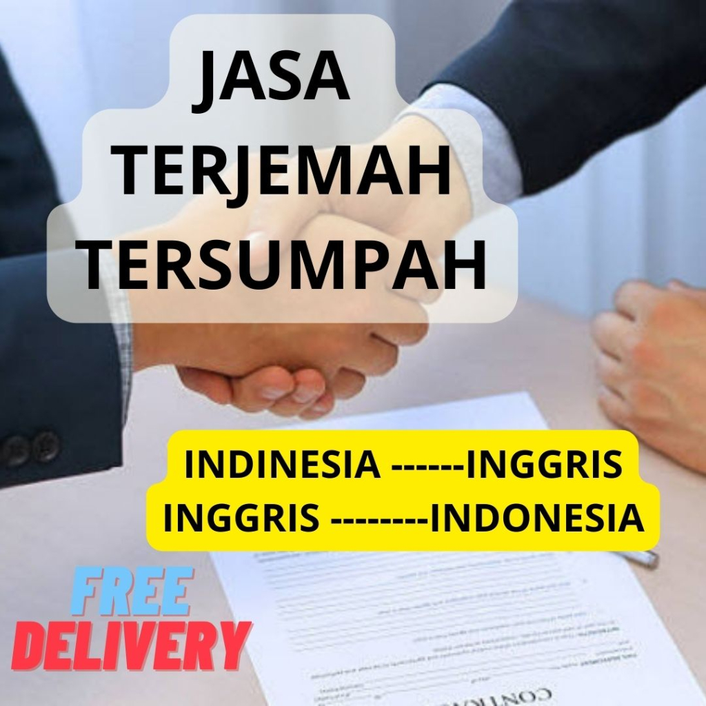 Jual Jasa Terjemah Tersumpah (Sworn Translate) Indonesia Inggris