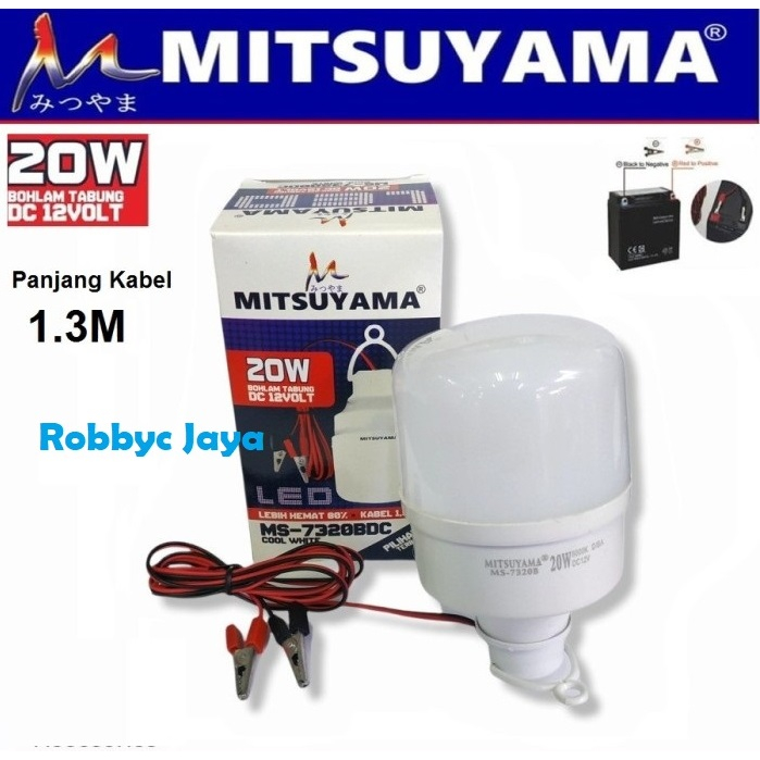 Jual Lampu Bohlam LED DC 12v 20watt Mitsuyama Colok Aki Putih | Shopee ...
