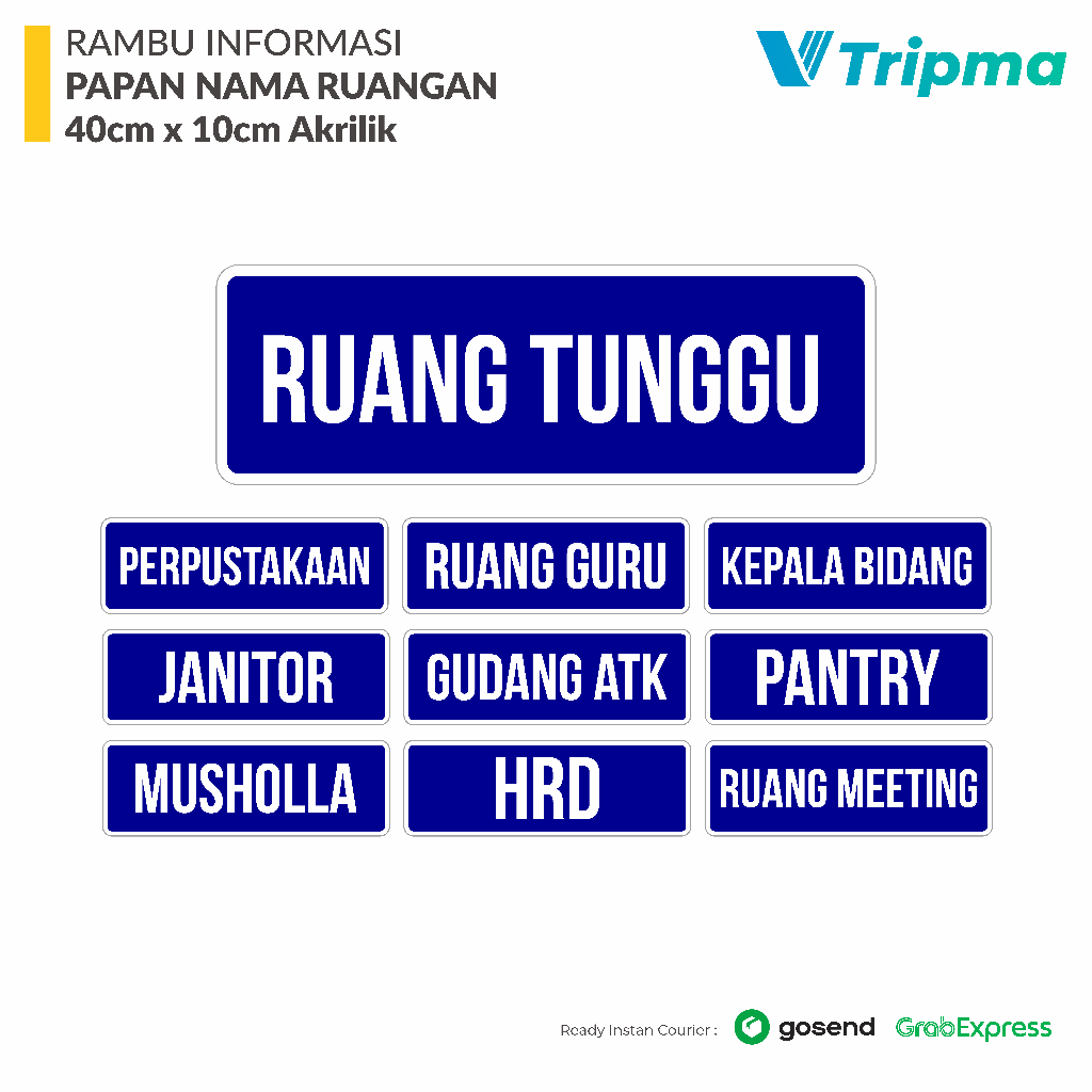 Jual Sign Nama Ruangan 40cm x 10cm Akrilik | Shopee Indonesia