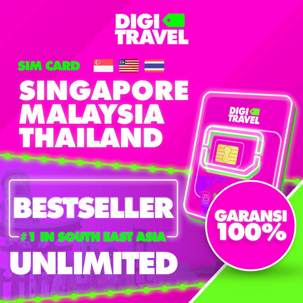 Jual DIGI TRAVEL Sim Card Singapore Malaysia Thailand Unlimited