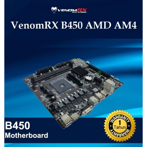 Jual Motherboard AMD B450M VenomRX Soket AM4 Shopee Indonesia