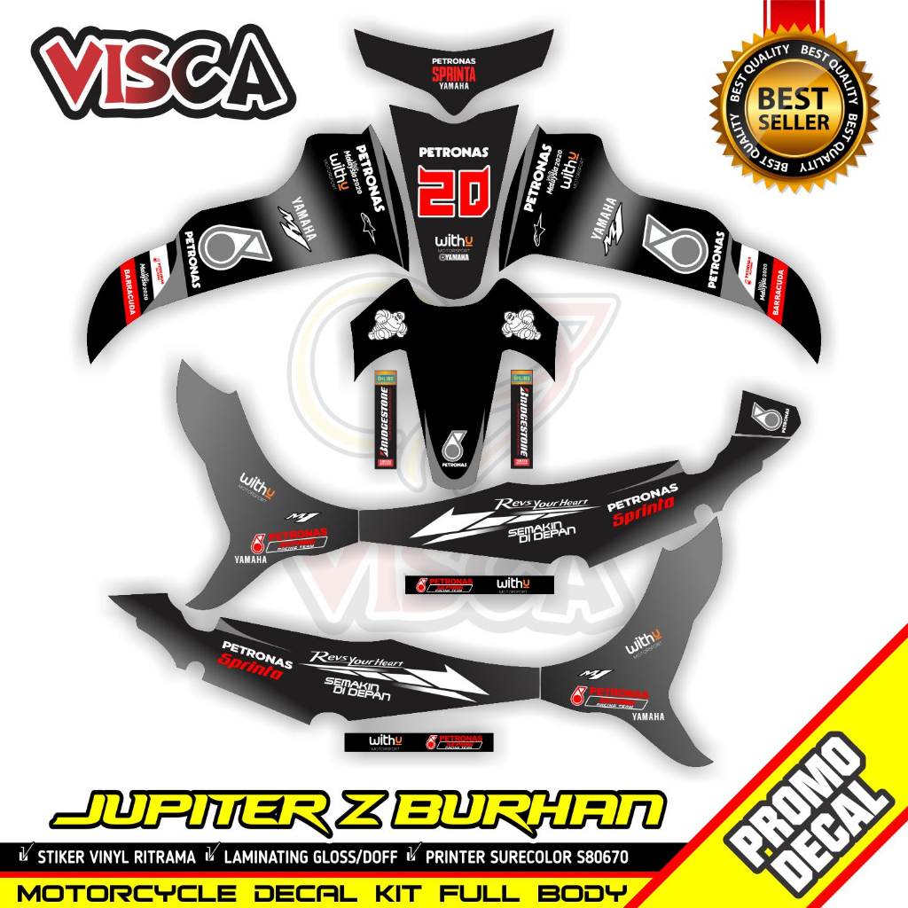 Jual Decal Fullbody Jupiter Z Burhan Desain Petronas Series | Shopee